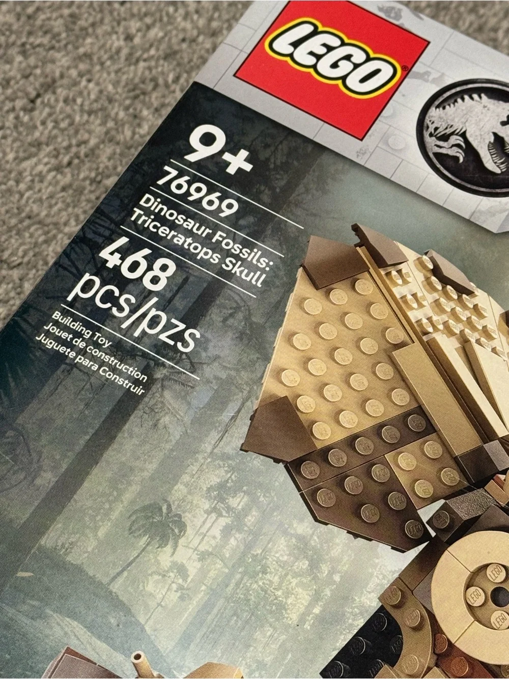 🦖NEW Unopened Unused LEGO Jurassic World Triceratops Fossils Set 76969